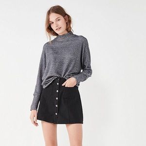 BDG Denim Button-Front Skirt